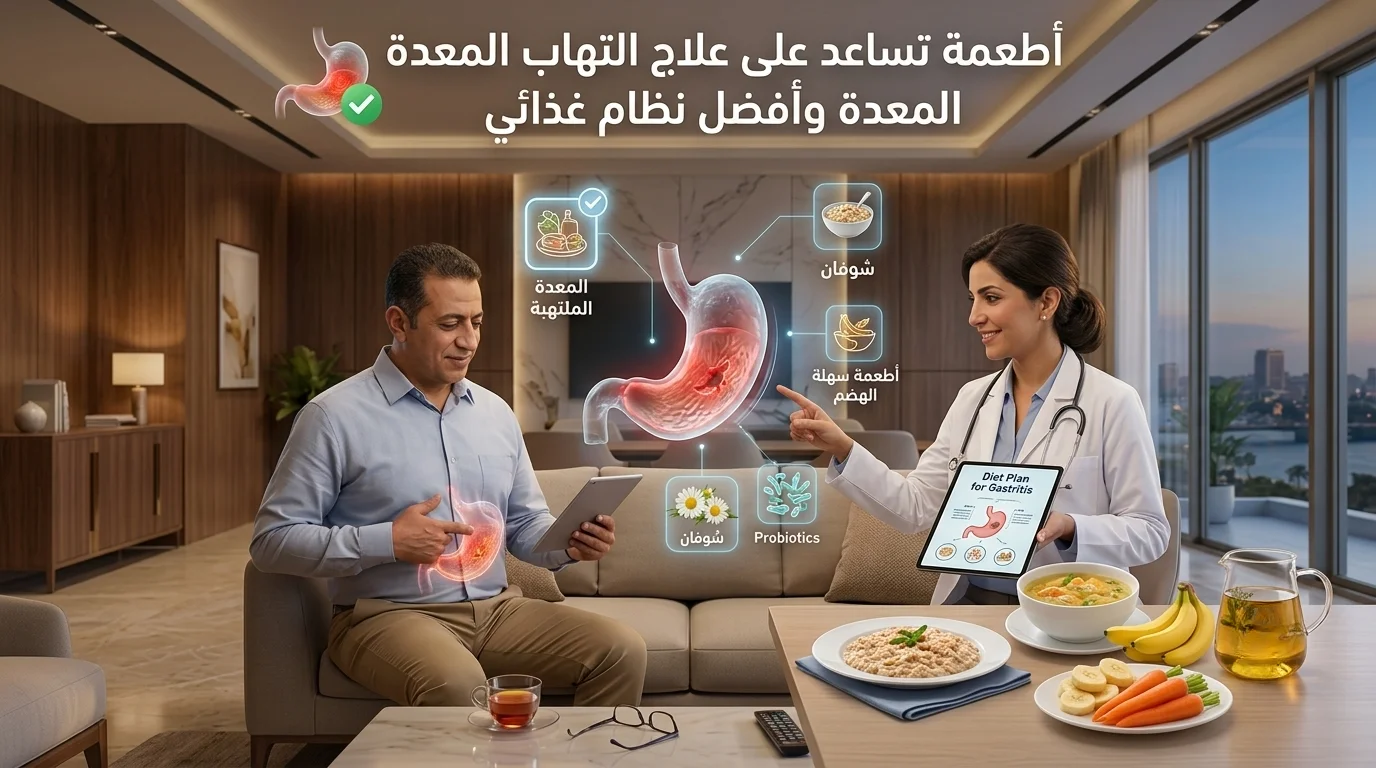 أطعمة تساعد على علاج التهاب المعدة