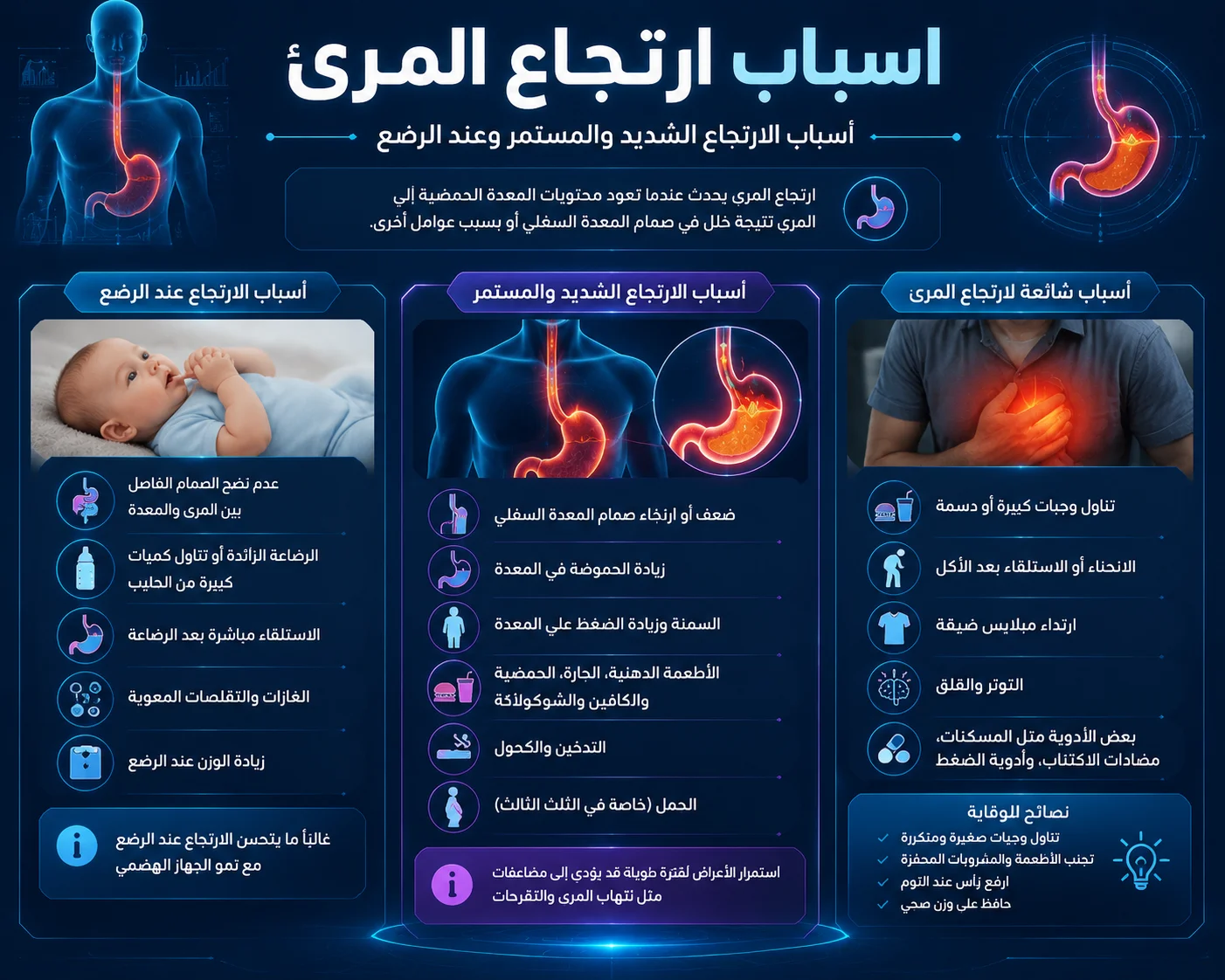 Causes of GERD | Severe, Persistent Acid Reflux Causes and GERD in Infants